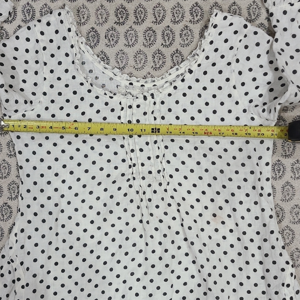 Hart's Desire Polka Dot Linen Midi Dress - Picture 8 of 12